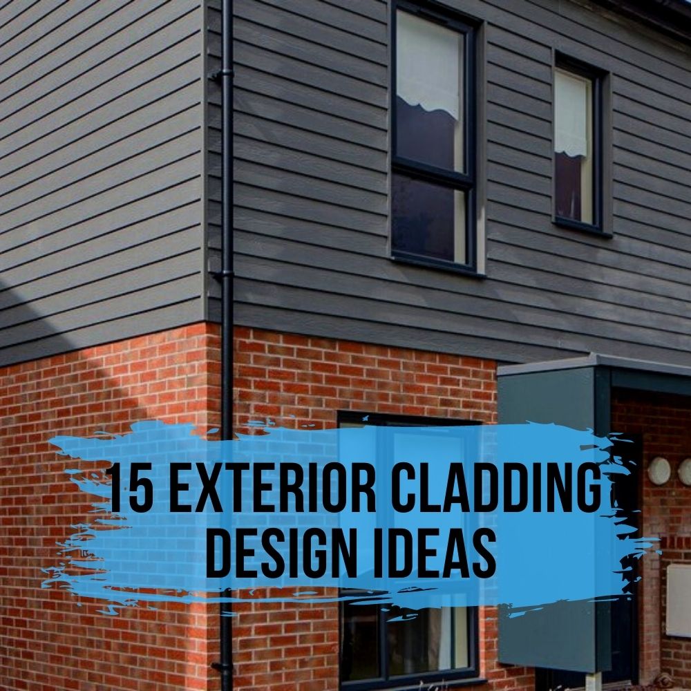 Cladding design ideas, brick and wood cladding design of a house wall exterior
