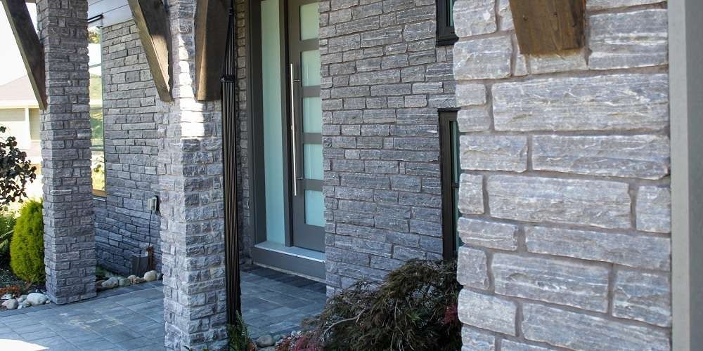 Natural stone cladding exterior wall of a house, cladding design ideas