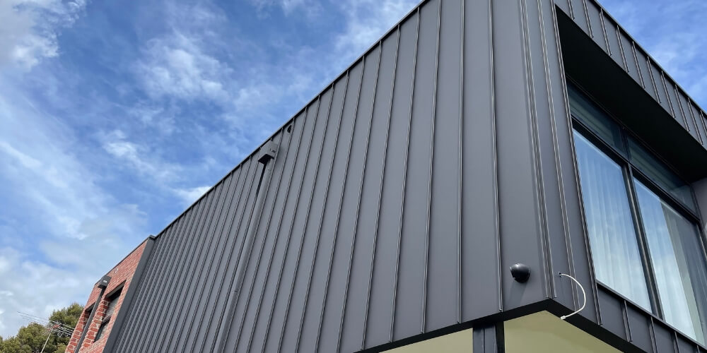Sleek and modern exterior metal cladding, Colorbond Cladding - Total Roofing and Cladding